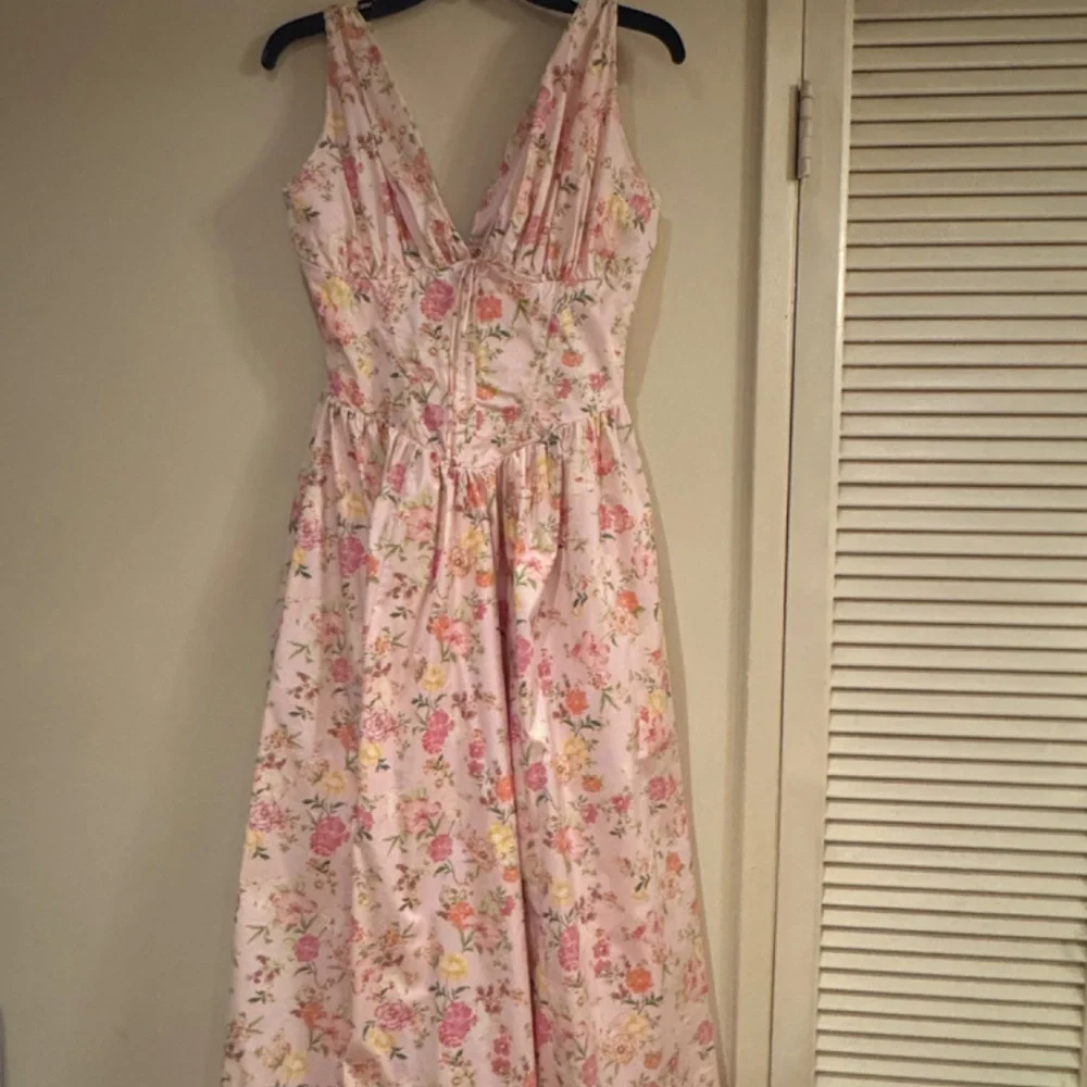 House of CB EMMELINA Pink Meadow Print Cotton Corset Sundress Plus Cup S / Small - Picture 4 of 5